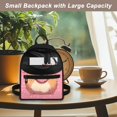 thumbnail image 5 of Eheartsgir Cute Hamster Donut Print Small Backpack for Travel Walking, Zipper Travel Daypack Polyester Lightweight Casual Back Pack, 5 of 8