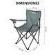 thumbnail image 3 of Silla Camping Y Playa Plegable Portatil Para Exteriores Gaon Gris Duralife Camping, 3 of 10