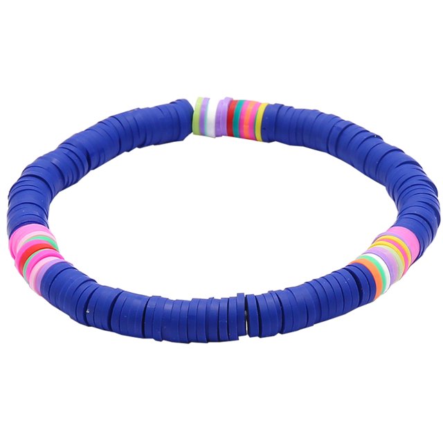 Disc Bead Bracelet Stackable Rainbow Heishi Bead Bracelet Summer Beach Bracelet