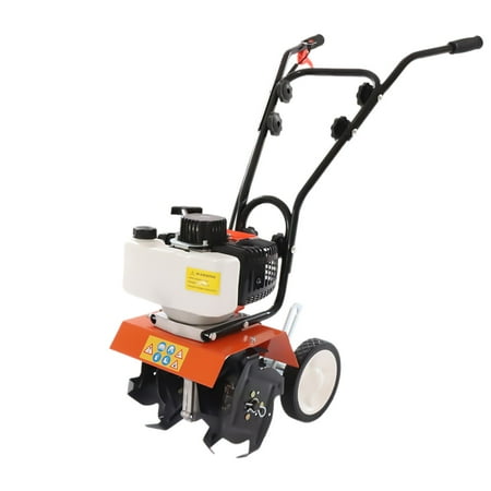 Aiqidi 2 in 1 Loosening Weeding Cultivator, 43CC 2-Cycle Viper Engine Gasoline Powered Tiller Cultivator 1.7HP 8500Rpm