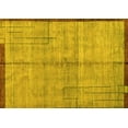 thumbnail image 1 of Ahgly Company Machine Washable Indoor Rectangle Abstract Yellow Modern Area Rugs, 5' x 8', 1 of 4