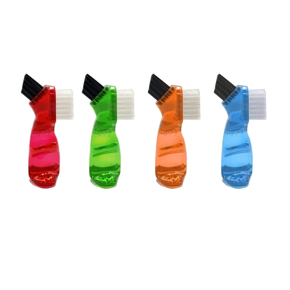 Set de 4 cepillos para prótesis dentales HRASY, doble cara, portátiles