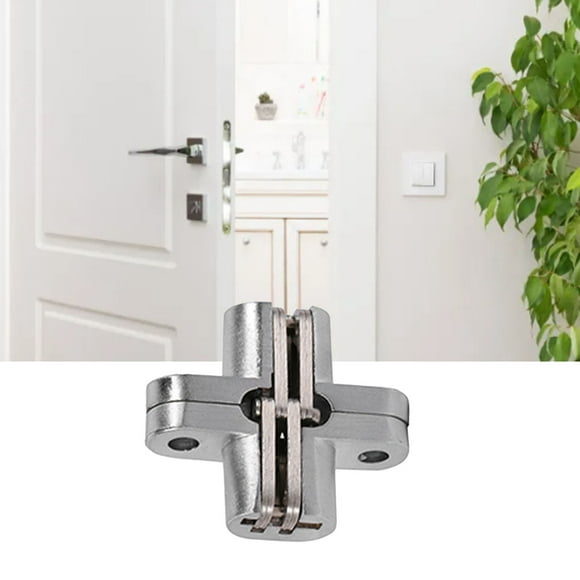 1 Paire Charnières de Porte Dissimulées à Superposition à Fermeture Douce Charnière en Mousse Charnières avec 4 Pcs Vis pour Charnières d'Armoire de Cuisine Charnières en Alliage de Zinc à 180 Degrés Charnière à Fermeture Automatique