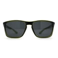 thumbnail image 1 of Lunettes de Soleil Locs Classic Sport Keyhole Bridge Gangster Shade Noir Vert, 1 of 4