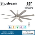 thumbnail image 5 of Minka-Aire Slipstream 65-Inch 8-Blade LED Ceiling Fan in Coal Finish W/ Distressed Koa Blades & Etched Opal Glass - F888L-CL, 5 of 6