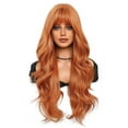 thumbnail image 6 of QUEENTAS 24" Ginger Long Wigs Water Wave Wigs Synthetic Deep Wavy Wig with Bangs Layered Curly Wig, 6 of 6