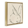 thumbnail image 3 of Stupell Industries Modern Simple Rabbit Outline Gold Floating Frame Canvas Art, 25 x 25, by June Erica Vess, 3 of 8