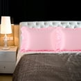 thumbnail image 2 of PiccoCasa 2Pcs Satin Pillowcases Ruffled Pillow Shams, Queen Pink, 2 of 8