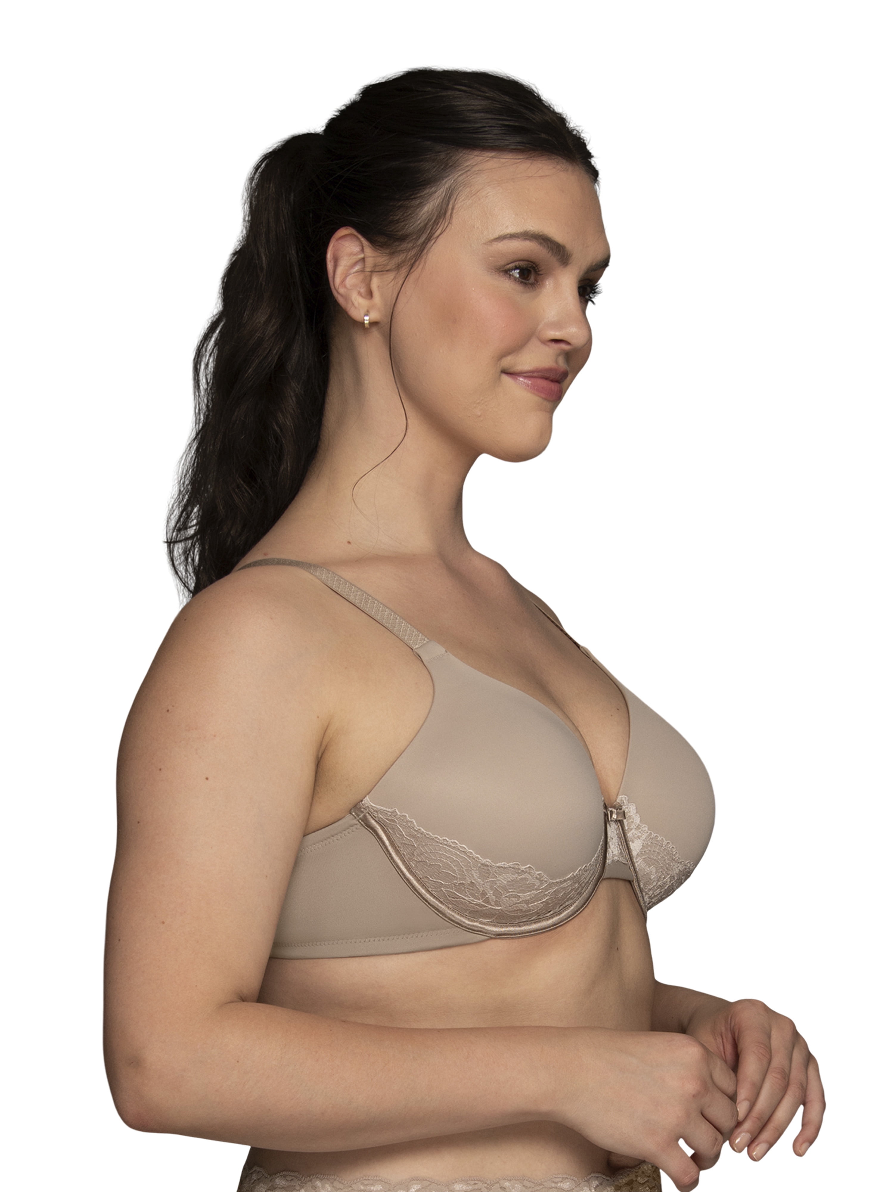 Vanity Fair Lingerie Women's Beauty Back Full-Figure Smoothing Underwire Bra with Lace, Style 76382