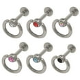 thumbnail image 1 of Door Knocker Labret Monroe with CZ Gem - 6 Colors Available, 1 of 1