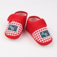thumbnail image 3 of Infant Baby Girls Boys Shoes Soft Sole Toddler Slip On Newborn Check Letter Print Crib Moccasins Casual Sneaker First Walkers Loafers Flats for 0-18 Months, 3 of 6
