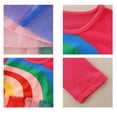 thumbnail image 6 of Toddler and Little Girl's Casual Long Sleeve Tutu Skater Dress - Rainbow 4T, 6 of 8