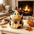 thumbnail image 5 of Farm Animal Pumpkin Figurines - Fall Figurines for Thanksgiving Table Decor, Fall Shelf Decor & Primitive, Cow Decor for Home Halloween Harvest Indoor Shelf Bookshelf Table Windowsill, 5 of 9