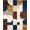 Navy Blue Brown Beige, Pattern 12, variant on ODIKA Round Dining Abstract Circle Swirl Concentric Ring Table Fall Stain Resistant Low Profile for Dorm Room, Small Living Apartment