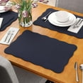 thumbnail image 5 of KAF Home Boutis Quilted Placemat - Set of 4 Navy - 14" x 14", 5 of 5