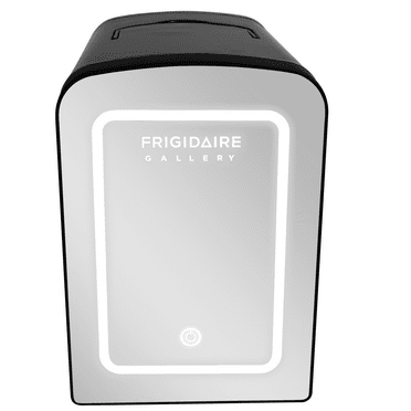 Frigidaire Gallery, 9 Can/6L Mini Cooler/Skincare Fridge, Built-In Mirror and Light, EFMIS209, Black