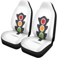 thumbnail image 2 of RYLABLUE Set de 2 Sièges Auto Couvre Feu Rouge Stop Feu Vert Symbole de la Rue Sécurité Universel Sièges avant Auto Protecteur Convient pour Voiture, Berline, Camion, 2 of 5