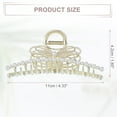 thumbnail image 5 of Unique Bargains Hair Clip Classic Faux Pearl Hair Clip Elegant Luxurious Cute Hair Accessories for Women 4.33" Gold Tone, 5 of 6