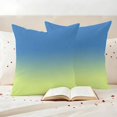 Blue Yellow Minimalist Gradient Waterproof Throw Pillow Covers Set of 2 ...
