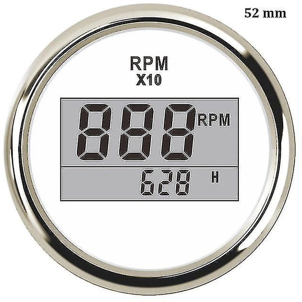 Tacómetro de 8000 Rpm para barco, coche, tacómetro marino con contador de horas Lcd, tacómetro de 85mm, motor diésel y de gasolina, indicador de Rpm 9 ~ 32v_(costbuy) kaili Sencillez