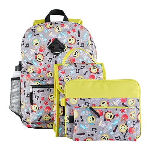 Girls Emoji Backpack 6 Piece Set NEW