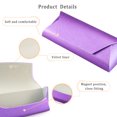 thumbnail image 5 of Eyeglass Case Hard Shell, Portable Sunglass Case, fashionable PU Leather Eyeglass Case, Lightweight(purple), 5 of 6