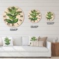 thumbnail image 4 of Designart 'Ancient Green Leaves Plants VI' Traditional Wood Wall Clock, 4 of 5