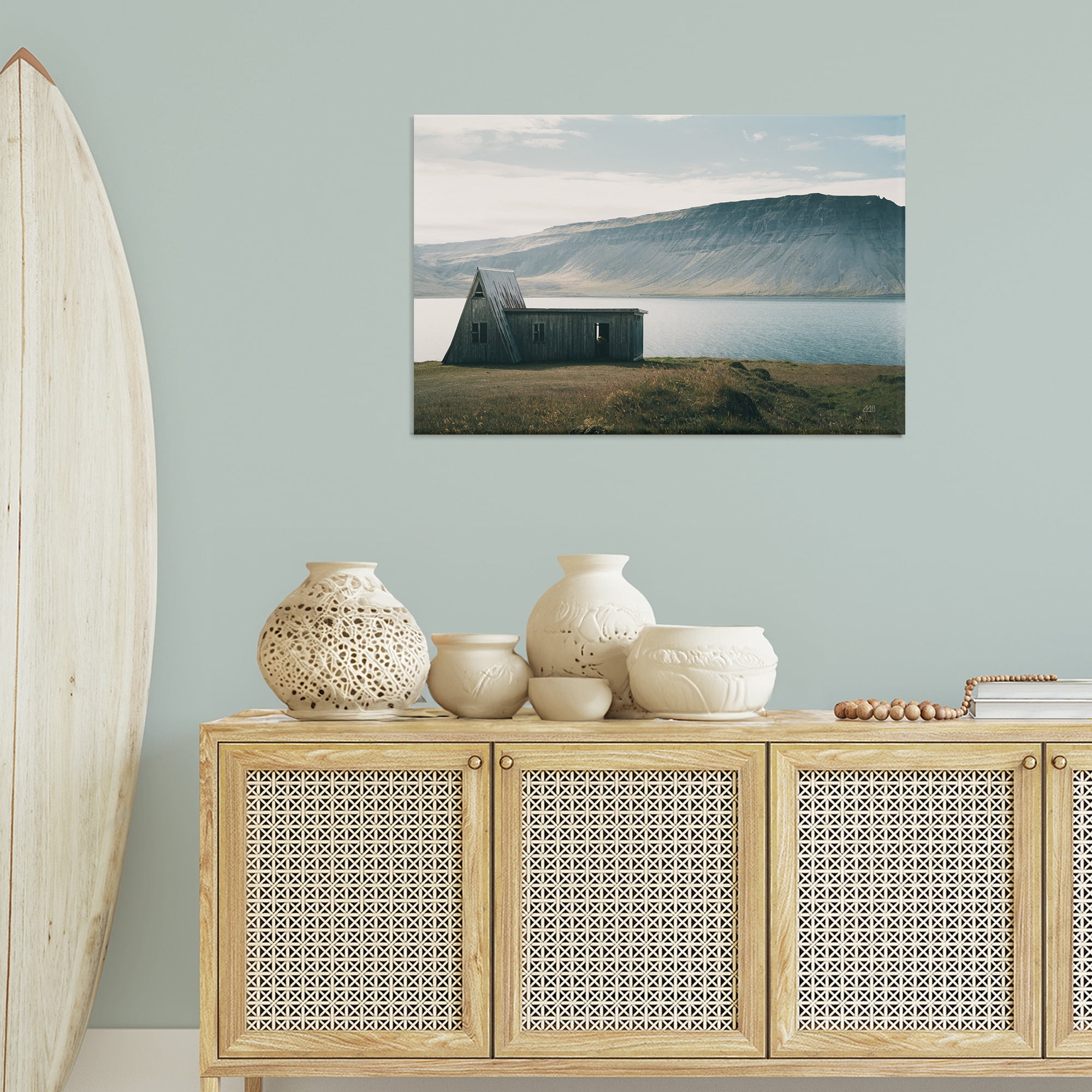 Stupell Industries Icelandic Mountain Shore Landscape & Nature Photography Wrapped Canvas Art Print Wall Art, 36 x 24