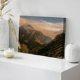 thumbnail image 4 of HFDF Canvas Prt Wall Art Golden Mounta Landscape Warm Photography Realism Bohemian Scenic Relax/Calm Cool for Livg Room, Bedroom, Office - 24x20inch Framed, 4 of 5