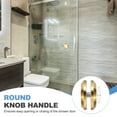 thumbnail image 4 of Uxcell Round Sliding Glass Door Handle 304 Stainless Steel Back-to-Back Gold 2.7", 4 of 7