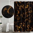 thumbnail image 4 of Black Yellow Orange Shower Curtain Set - Extra Long 72" x 96" Washable Bathtub Curtain with 12 Hooks, Minimalist Abstract Art Waterproof Fabric Stall Shower Curtains for Bathroom/Bathtub Décor, 4 of 6