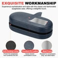 thumbnail image 3 of Uxcell Hard Shell Eyeglasses Case, 1 Pack PU Leather Large Glasses Case Protective Sunglasses Organizer, Dark Blue, 3 of 7