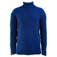 thumbnail image 2 of Fashnice Mens Sweaters Long Sleeve Knitted Ribbed Hem Sweater Fashion Outdoor For Men Blue L, 2 of 3