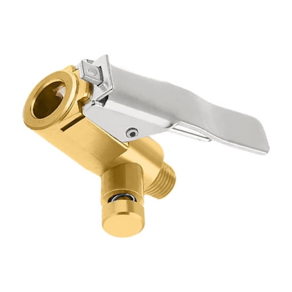 Air Chuck with Clip Adapter, Brass Locking Tire Inflator Nozzle Adapter Connect, No Leakage, Quick Connect Tire Chucks for Vehicle Inflator Compressor Pump Connect Tool