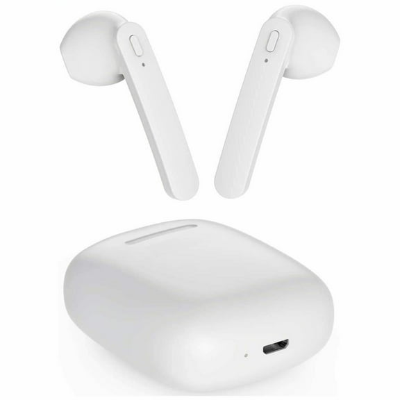 Wireless TWS Earphones Bluetooth Earbuds True Stereo Headphones Mic V4W for OnePlus Nord N10 5G, 9 Pro, 8 Pro, 7T Pro 5G McLaren, 7 Pro, 8T Plus, UW - Orbic Magic 5G - Razer Phone 2 Models