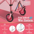 thumbnail image 6 of Sekey 220L Collapsible Foldable Wagon with 330lbs Weight Capacity, Heavy Duty Folding Wagon Cart with Big All-Terrain Wheels & Drink Holders (Pink), 6 of 8