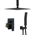 thumbnail image 1 of Boyel Living Bathroom Luxury Shower System Set 12 Inch Rainfall Shower Head System High Pressure Rainfall Shower Faucet in Matte Black Shower Head,Ceiling-mounted, 1 of 1
