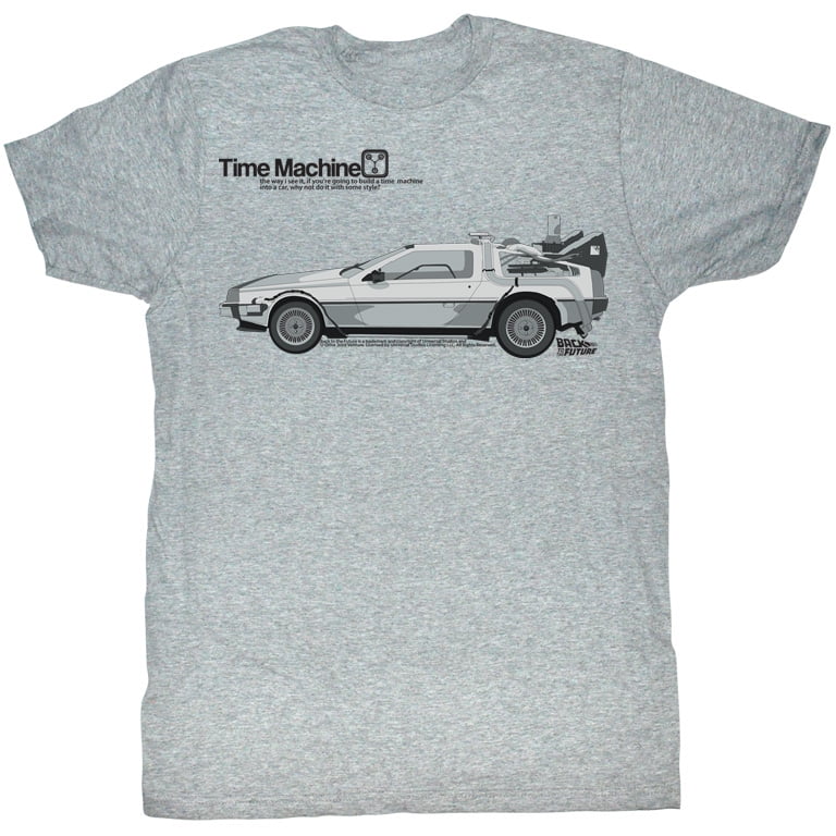 Back to The Future Lightning DeLorean Car Men's T Shirt Time Machine Painting 
