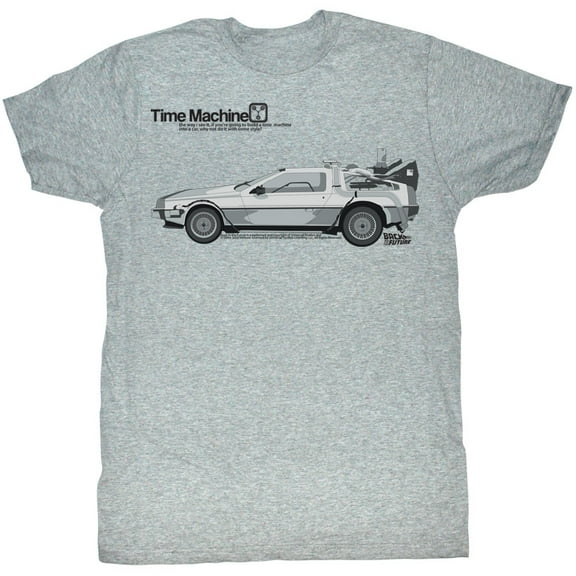 Back To The Future Movies Delorean Adult Short Sleeve T Shirt
