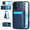 Darkblue, variant on Premium PU Leather Wallet Case For iPhone 17, Multi-Functional Back Flip Stand Cover with ID Card Holder Window Viewing, Slim Fit Shockproof Rugged Protective Skin, Black