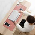 thumbnail image 4 of Experience Luxury with Pink Mouse Pad & XXL Desk Pad - 31.5x11.8 Inches 3 Levels Desk Mat, Ideal for Computer Keyboard, Large Mousepad for Home Office, 4 of 7