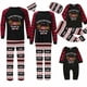 thumbnail image 1 of Pijamas familiares a juego de Navidad, conjunto de pijamas de Reno negro, Dachshund a través de la nieve, 1 of 3