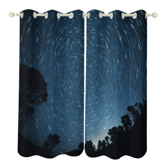 Galaxy Star Outer Space Modern Window for Living Room Curtains for Child Bedroom Kitchen Decor Blinds Drapes
