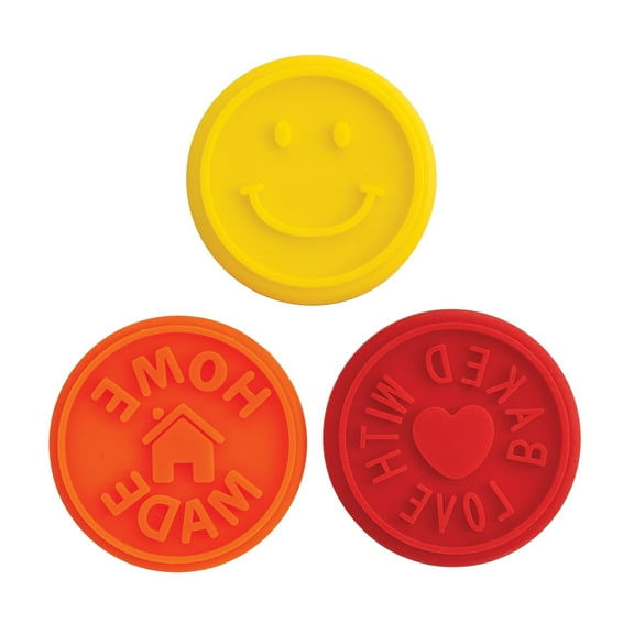 Mrs. Anderson’s Baking Cookie Stamps Trio, Non-Stick Silicone, Set of 3 Designs