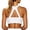White, variant on Lkhaha Women's Racerback Sports Bra Triangle Cutout Ribbed Yoga Workout Crop Top White L