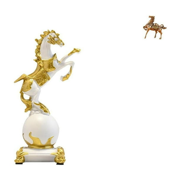 Figura de escritorio,Estantería con estatua de caballo para escritorio,oficina y decoración del hogar.,Figura decorativa de escritorio de resina para decoración del hogar,Figura de