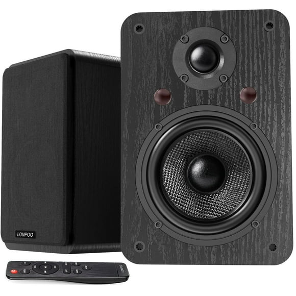 Altavoces LONPOO Bluetooth 60 W, 4 pulgadas, woofer, 1 pulgada, tweeter