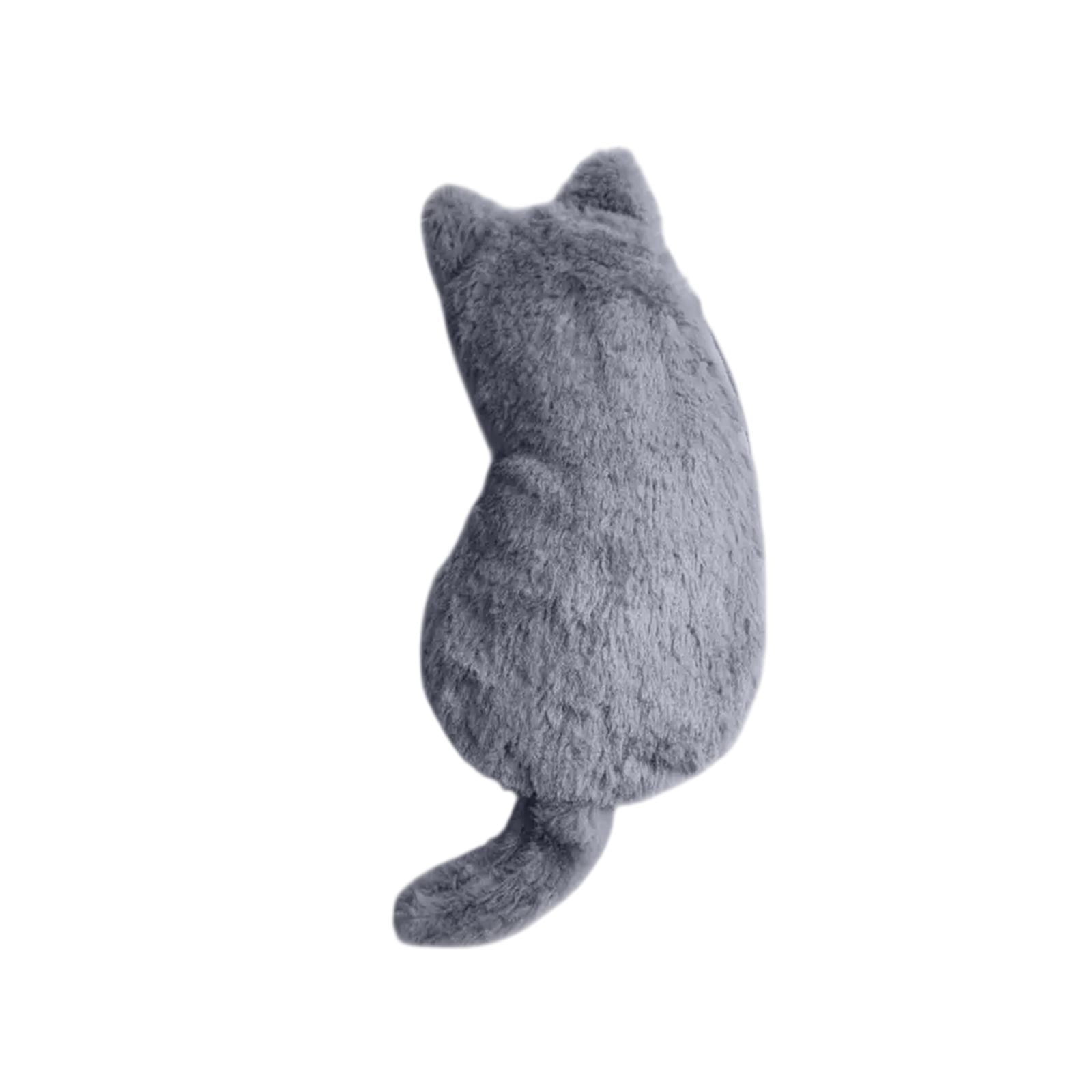 Weloille Plush Cat Multifunctional Storage Bag, Coin Purse, Pencil Case and Makeup Brush Holder with Zipper, Flock Material, 25x12cm, Multi-Color
