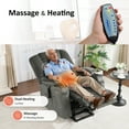 thumbnail image 6 of MCombo Power Lift Recliner Chair Sofa with Massage and Heat for Elderly People, Extended Footrest, Hand Remote Control, Cup Holders, USB Ports, Fabric 7529 (Medium, Grey), 6 of 9
