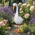 thumbnail image 5 of PLPPYFS Porch Goose Statue Ornament, Cute Metal Realistic Large Goose Statue Garden Decor, All-Weather Lawn Animal Sculpture Art for Patio Decorations, Unique Goose Gifts, 5 of 7
